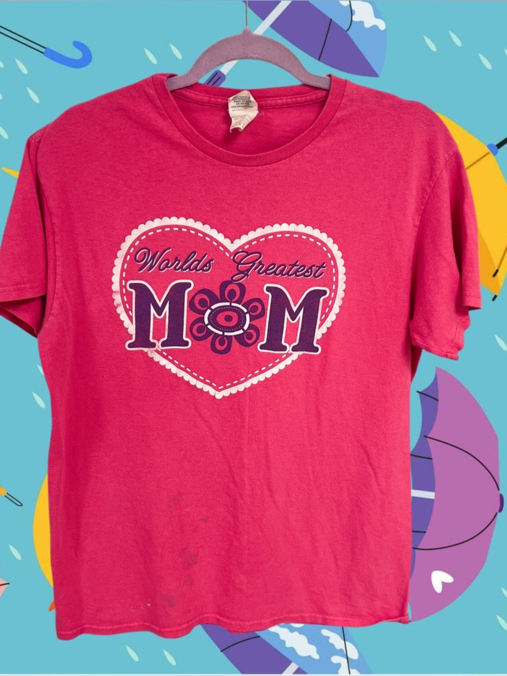 Vintage Delta Pro Weight pink world’s greatest mom flower tee